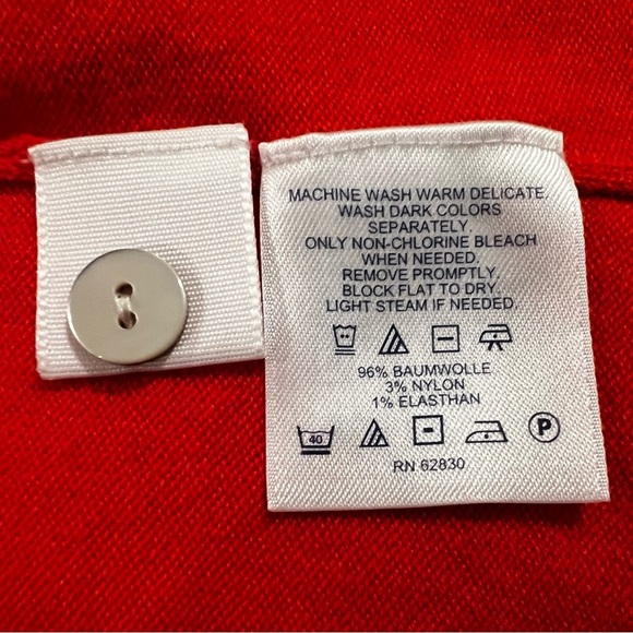 LANDS END women orange cardigan/ size XS 2-4 - Picture 2 of 7